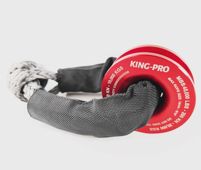 KING-PRO Snatch Recovery Ring, 45000 lbs Winch Snatch Block Pulley Towing Ring, for ATV UTV SUV Truck Off-Road Vehicle Towing Soft Shackle Recovery（Red） - Image 5