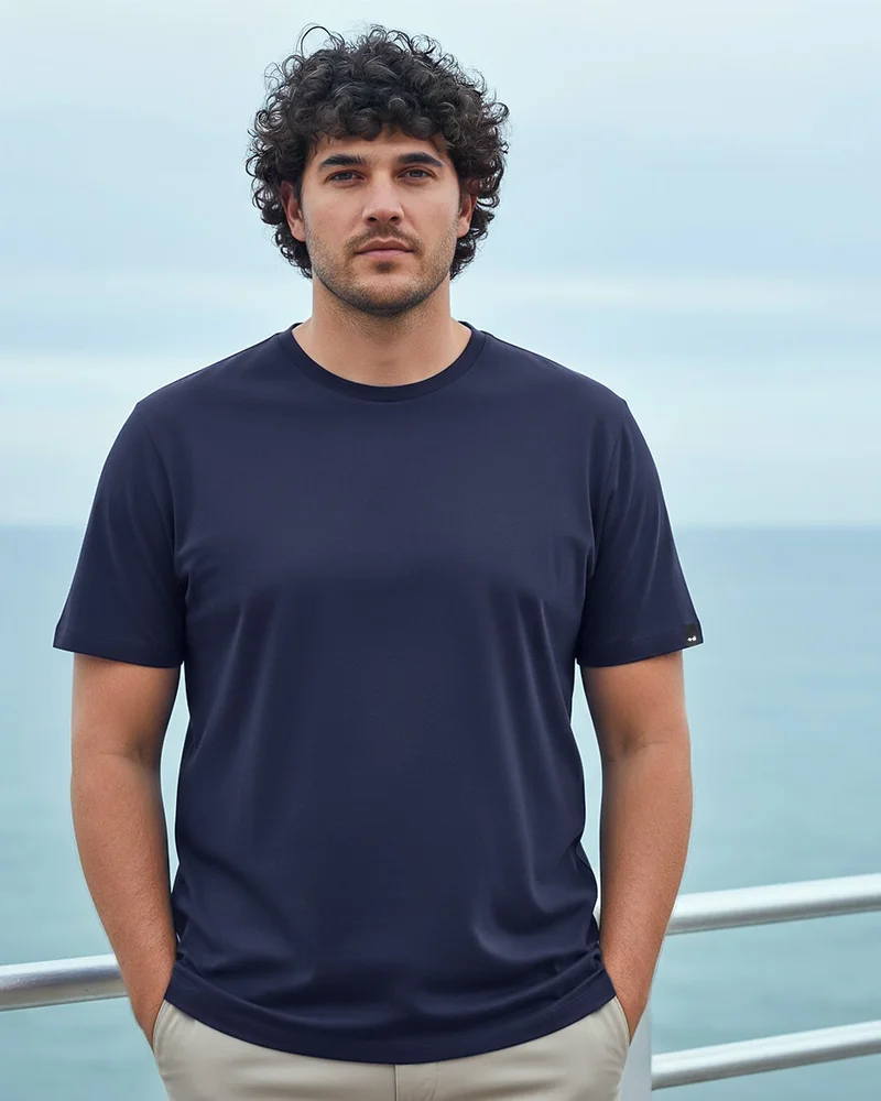 بيواكوف تيشيرت رجالي أزرق مقاس كبير