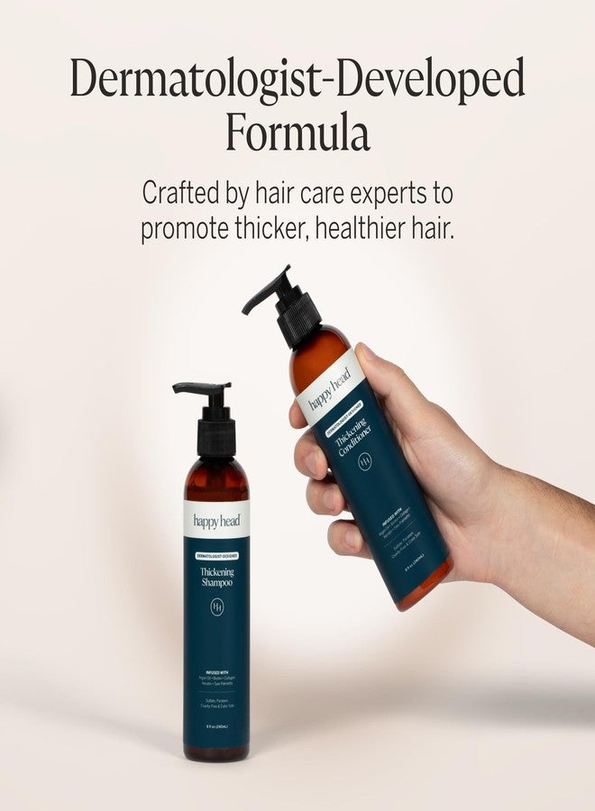 Happy Head Hair Shampoo and Conditioner Set with Biotin, Argan Oil, Collagen, and Keratin - Nourishing Formula - Suitable for All Hair Types - Image 2