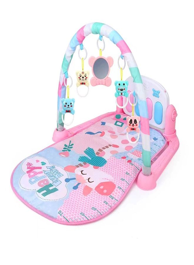 fashionhome 3 in 1 Baby Musical Pedal Piano Lullaby Gym Crawling Activity Rug Toy - Image 1