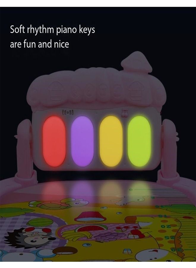 fashionhome 3 in 1 Baby Musical Pedal Piano Lullaby Gym Crawling Activity Rug Toy - Image 2