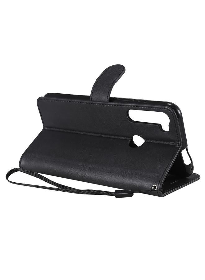 اس-توب جراب لهاتف Motorola Moto One Fuson Plus، جراب جلدي واقي قابل للطي أفقيًا بلون سادة مع حامل وفتحات للبطاقات ومحفظة وإطار صورة وحبل تعليق - Image 5