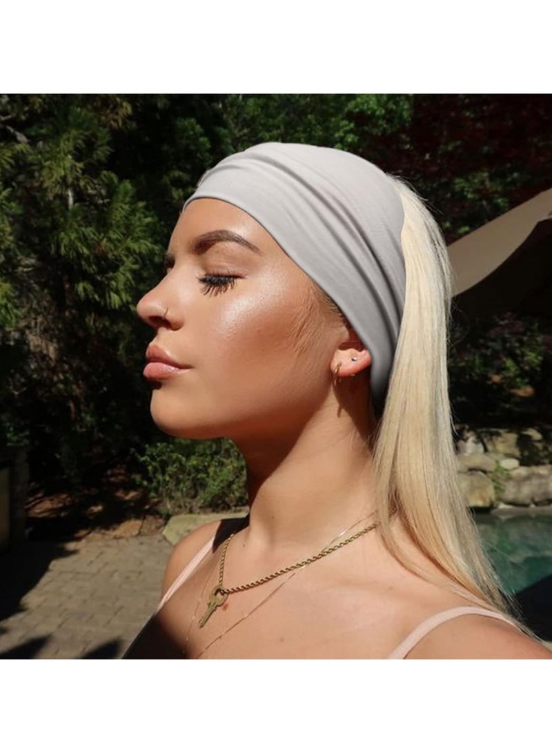 Goolsky 4 عبوات من أربطة الرأس النسائية عريضة الطراز القديم مزينة بعقدة، إكسسوارات شعر لطيفة - Image 5