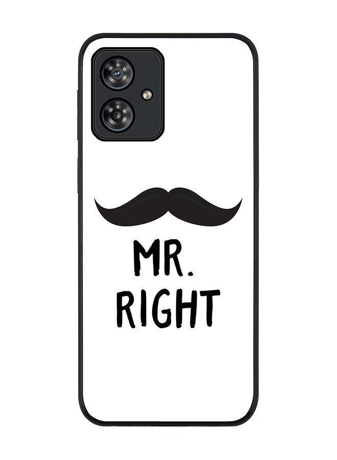 Stylizedd Rugged Black edge case for Motorola Moto G54 / Motorola Moto G54 Power / Motorola Moto G64 5G, Slim fit Flexible Anti Drop Thin Cover - Mr. Right - Image 1