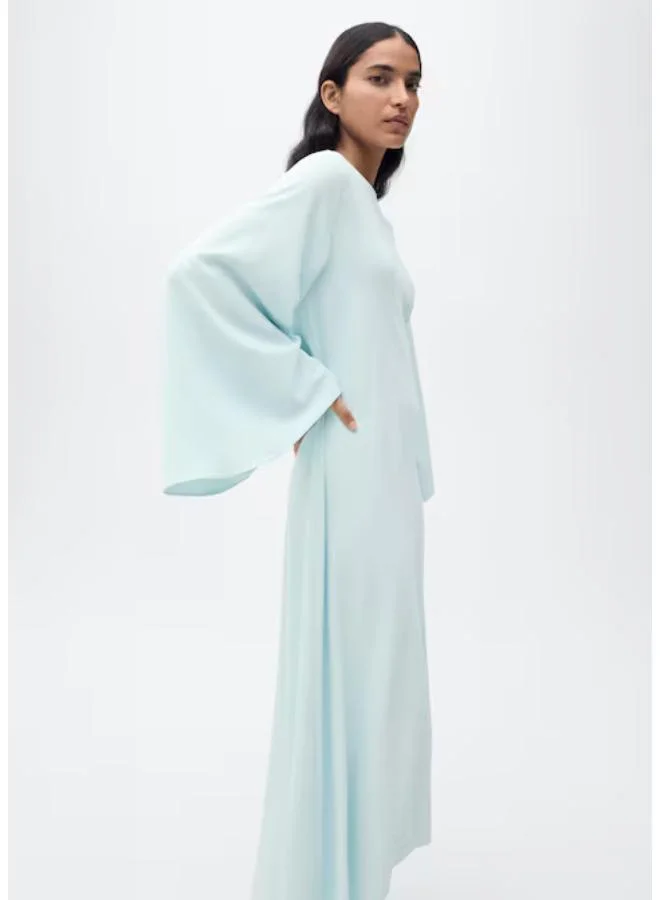 MANGO Long Flared Sleeve Dress