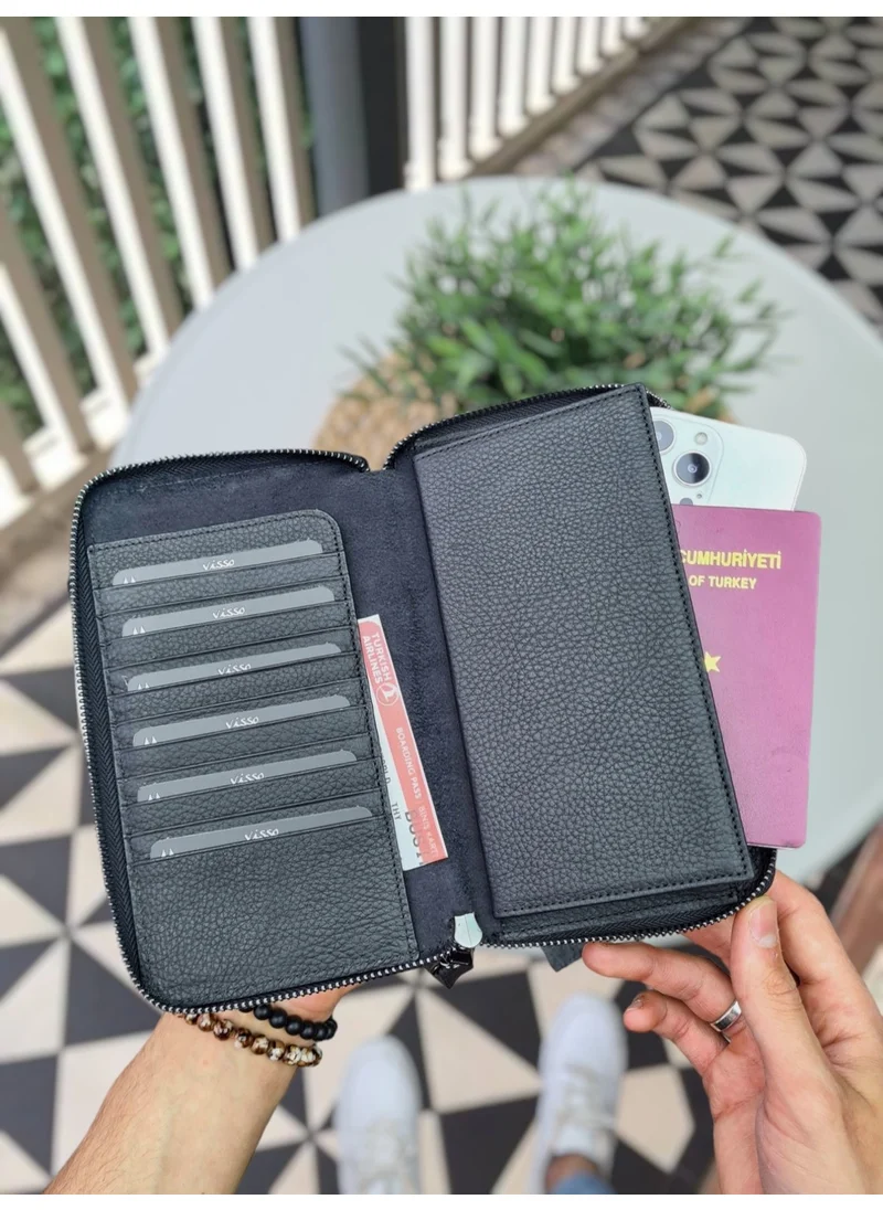 VISSO 455 Zippered Handbag Passport Bag