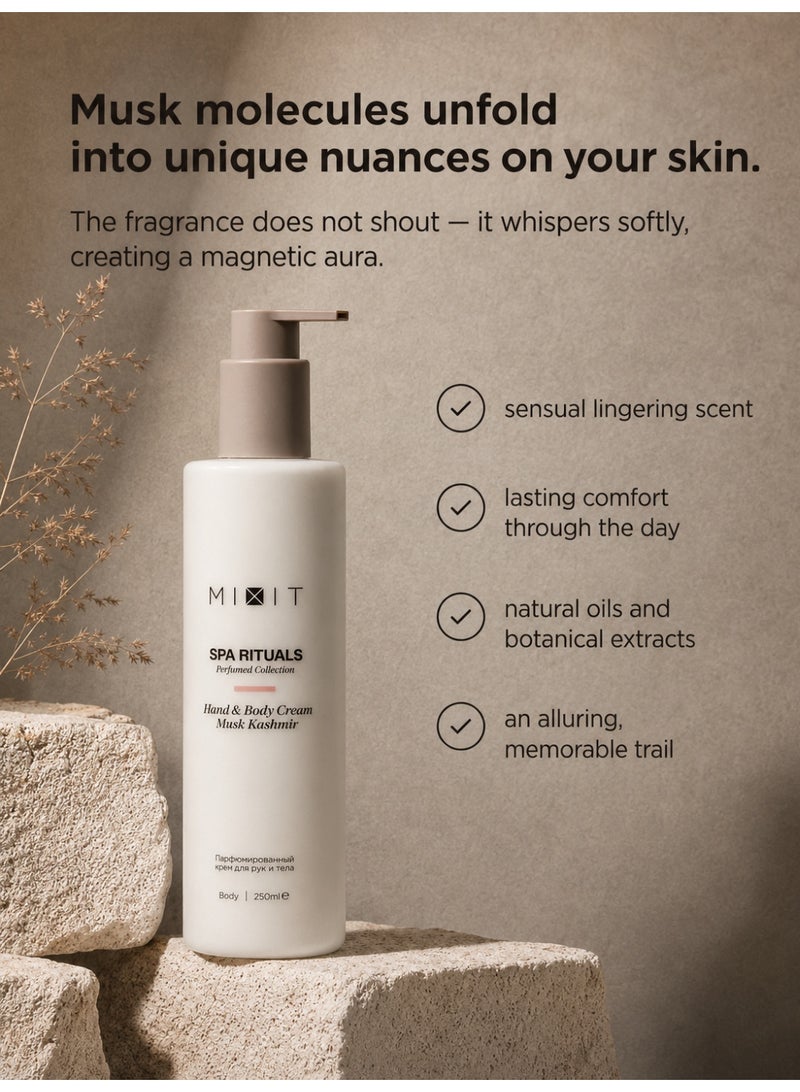 Mixit كريم الجسم المعطر MIXIT Spa Rituals Musk Kashmir، لوشن مرطب لليدين والجسم مع حمض الهيالورونيك، 250 مل. - Image 3