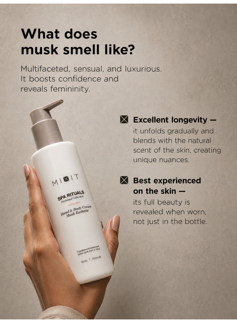 Mixit كريم الجسم المعطر MIXIT Spa Rituals Musk Kashmir، لوشن مرطب لليدين والجسم مع حمض الهيالورونيك، 250 مل. - Image 4