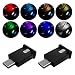Gasedin 2 PCS USB Type C LED Ambient Light 8 Color Car RGB USB LED Decoration Night Lamp Interior Mini Adjustable Brightness Atmosphere Light Universal Vehicle Interior Accessories - Image 2