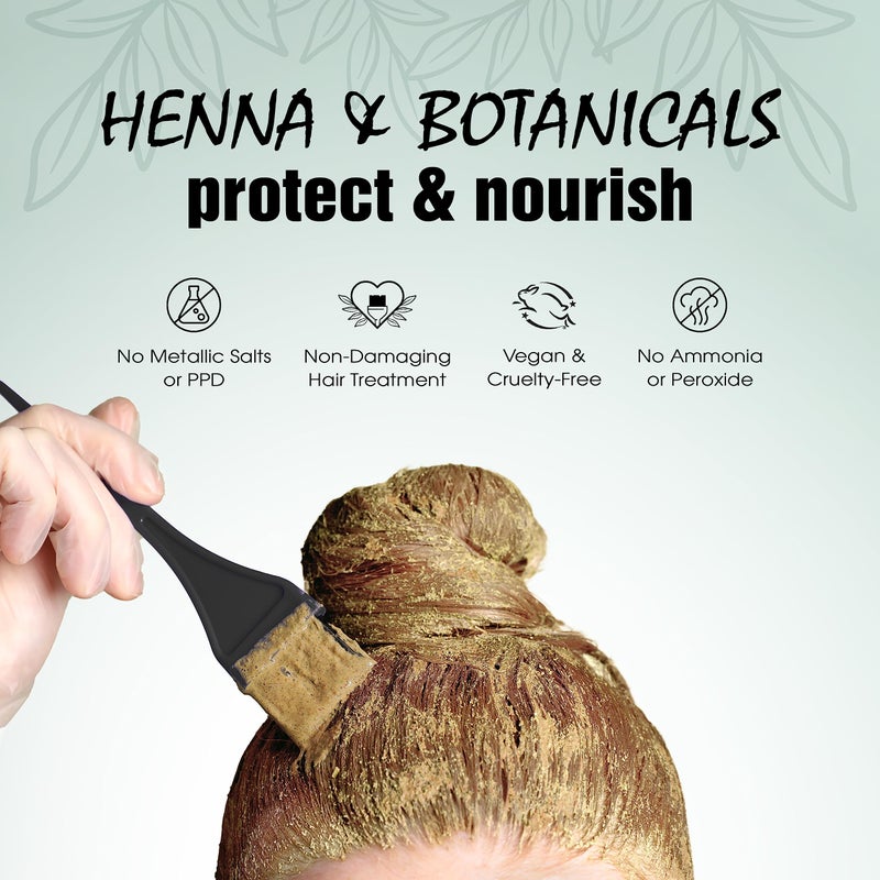 Light Mountain Henna Hair Color & Conditioner, Color the Gray - Light Brown Hair Dye for Men/Women, 2-Step Chemical-Free, Semi-Permanent Hair Color for White, Gray, and Blonde Hair, 7 Oz (Pack of 2) - Image 3