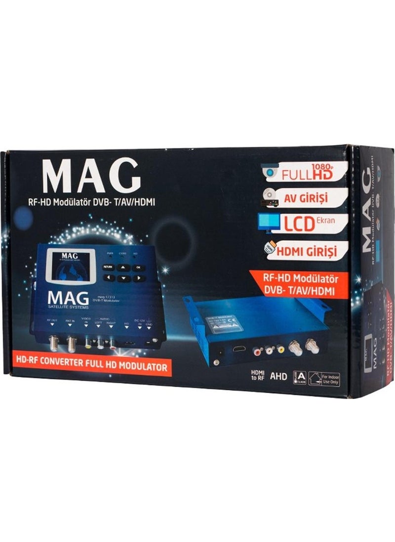 MAG - MG-17313 LCD SCREEN HD-RF CONVERTER FULL HD DVB-T ENCODER MODULATOR (DVB-T/AV/HDMI) - Image 1