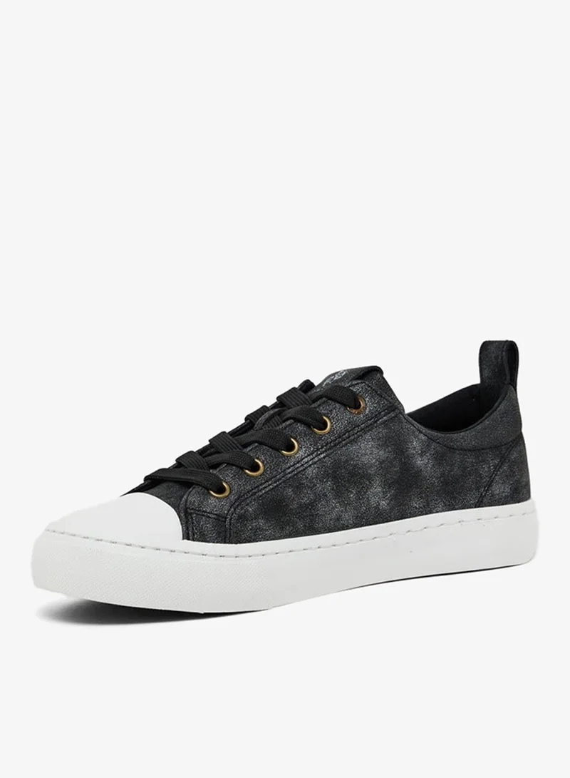 يو اس بولو اسن Women's Black Low-Top Sneakers - Lightweight Shoes with White Sole, Comfortable Casual