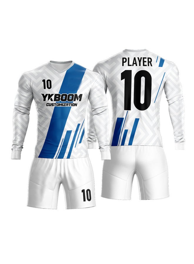 Full Body Design Football Suit Long Sleeve Suit Men's Quick-drying Training Suit Breathable Vest Team Uniform Free Printing