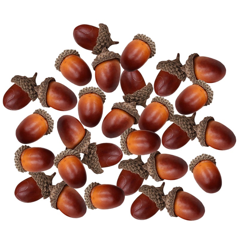Artificial Fruits Acorns for Home Decor, Realistic Fake Acorn Props, Durable Design - Image 1
