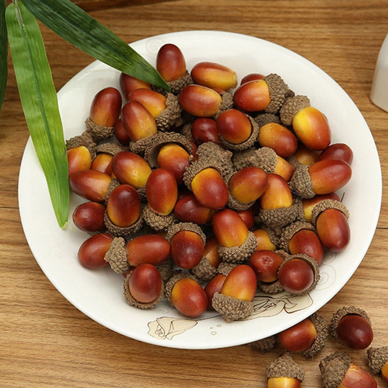 Artificial Fruits Acorns for Home Decor, Realistic Fake Acorn Props, Durable Design - Image 5
