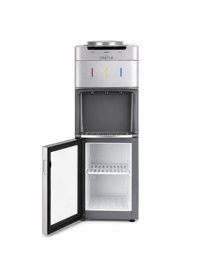 كاسل مبرد مياه كاسيل تحميل علوي 3 حنفيات ساخن وبارد بحافظة رمادي فضي – WD3040S - Image 5
