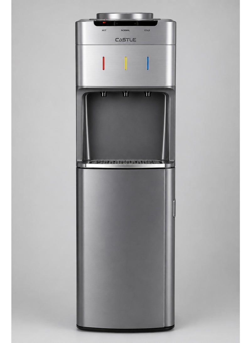 كاسل مبرد مياه كاسيل تحميل علوي 3 حنفيات ساخن وبارد بحافظة رمادي فضي – WD3040S - Image 2