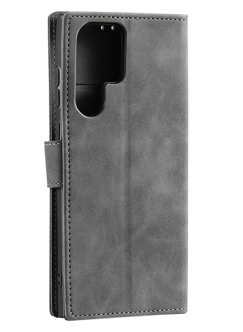 Suteni Color Block Flip Cover Card Slots Leather Phone Case for Samsung - Image 2