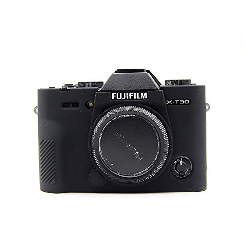 BolinUS X-T30 Case, BolinUS Fullbody Ultra-Thin Lightweight Rubber Soft Silicone Housing Case Bag Cover for Fujifilm Fuji X-T30 XT30 (Black) - Image 1
