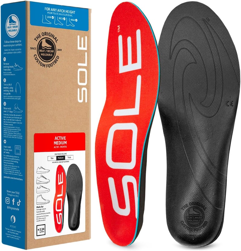 SOLE Active Medium Shoe Insoles - Men's Size 8/Women's Size 10