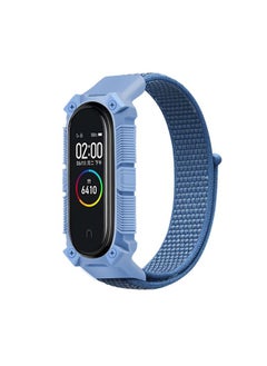 Generic Replacement Strap For Xiaomi Mi Band 6 / 5 / 4 / 3 Armor Nylon Strap Watch Band Blue 