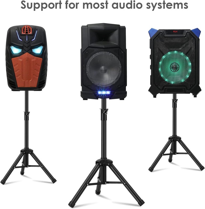 KH DJ PA Speaker Stand - Adjustable Height Professional Tripod Studio Monitor Stand - Heavy Duty - Image 5