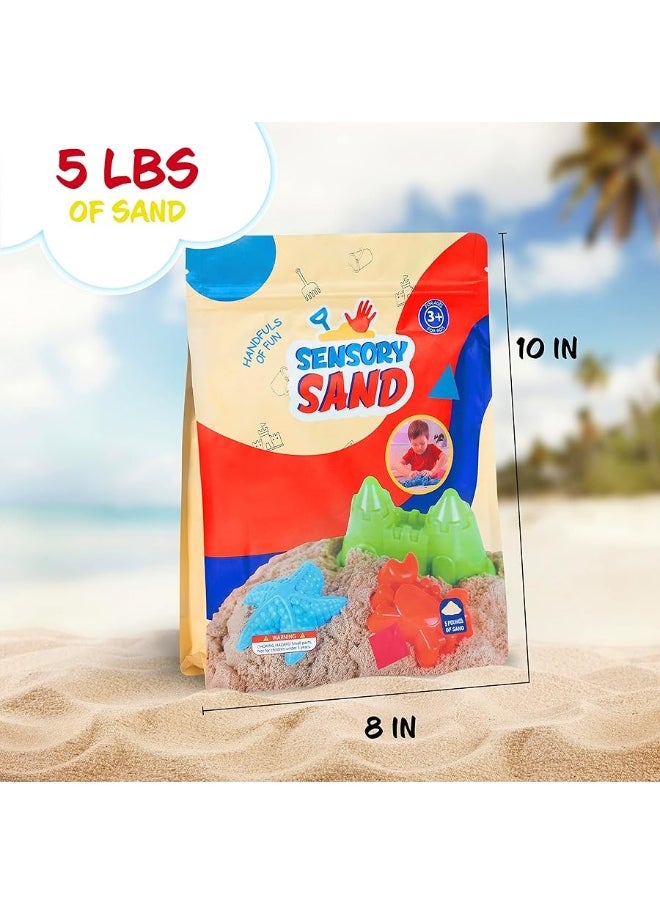 Sensory Sand Sensory Sand Bulk Refill 5 Pounds of Brown Sensory Play Sand for Boys and Girls  - Image 2