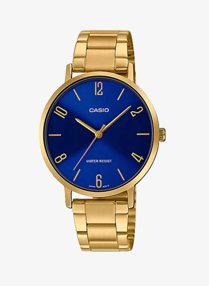 كاسيو Women's Stainless Steel Analog Watch LTP-VT01G-2BUDF - 34 mm
