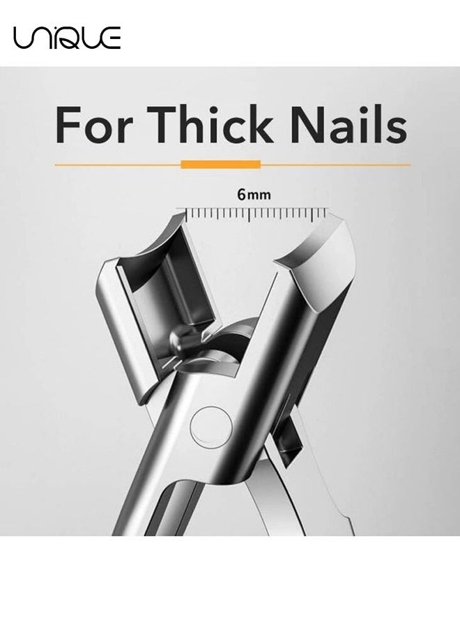 Unique 2 Pcs Nail Clippers - Mess Free Nail Clippers for Men & Women - Ultra Sharp Finger Nail and Toe Nail Clipper Set for Thick Toenails with File - Green/Silver - Image 5