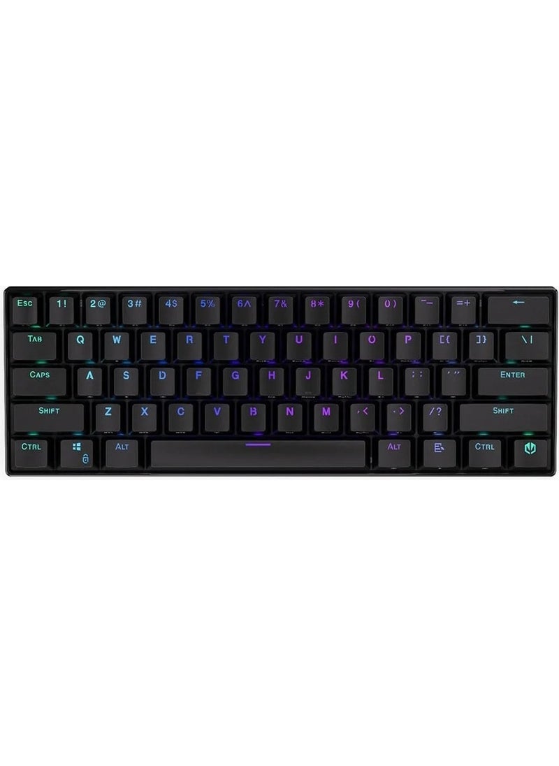 Thock Compact Wireless Kailh Red Switch RGB English Mechanical Black Gaming Mini Keyboard (EY5A068)