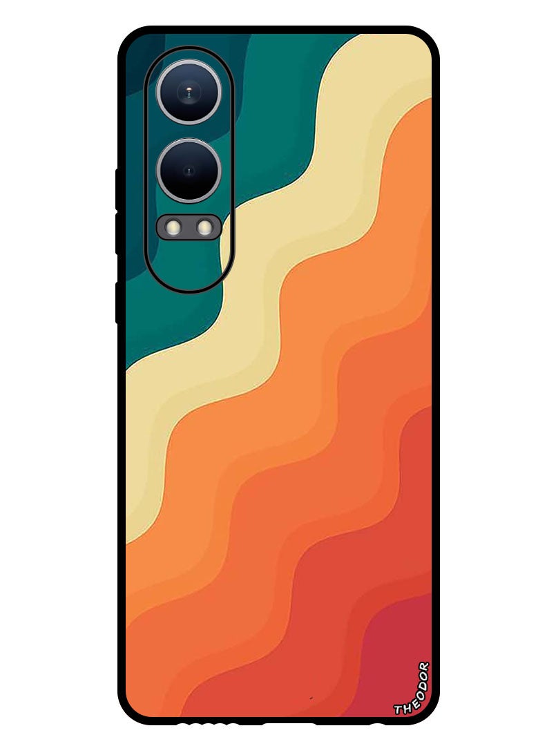 Theodor Protective Case Anti Scratch Shock Proof Bumper Cover For Oppo K12x (China) Curvy stripes - Image 1