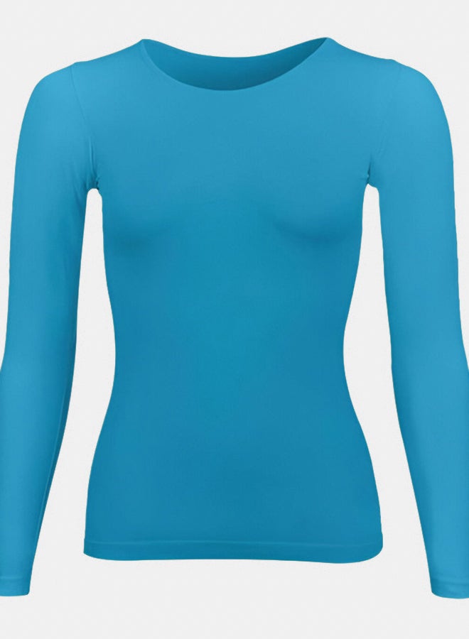 Silvy Lycra Celina Long Sleeves Round Neck Top For Women - Image 1