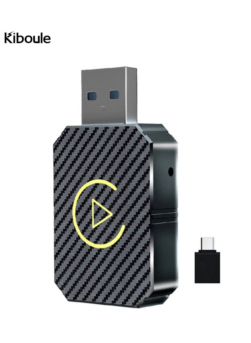 كيبول محول وايرلس أندرويد أوتو وكار بلاي 2 في 1 من سلكي إلى لاسلكي USB Dongle لهواتف آيفون iOS 10+/أندرويد 11+ - Image 3