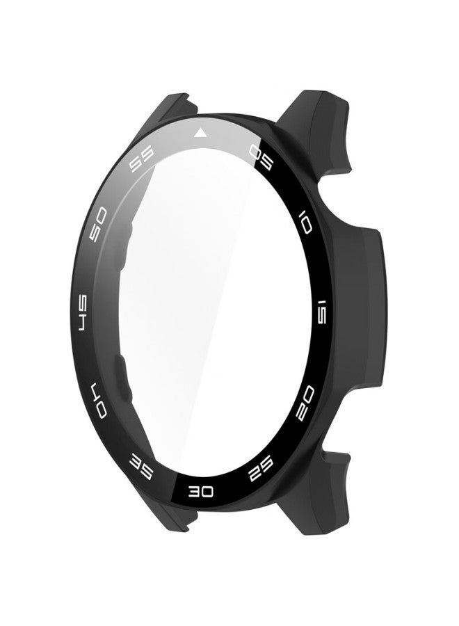 Kmaxai Protective Case + Film For Huawei Watch Gt5 46mm, Full Coverage Watch Case With Screen Protector, Scratch-resistant, Anti-fingerprint, Anti-drop Hard Shell Tempered Glass Film, Black - Image 5