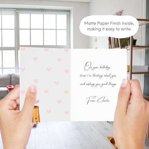 ALY LOU Funny Anniversary & Birthday Card – Punny Greeting Card Blank Inside, Cute & Perfect for Couples, Him, Her, Husband, Wife, Girlfriend, Boyfriend (Churr’ all I need (Churros)) - Image 4