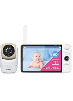 VTech [Upgraded] VM919HD Video Monitor with Battery Support 15-hr Video Streaming, 7" 720p HD Display,360 Panoramic Viewing, 110 Wide-Angle View,HD Night Vision,Up to 1000ft Range,Secured Transmission