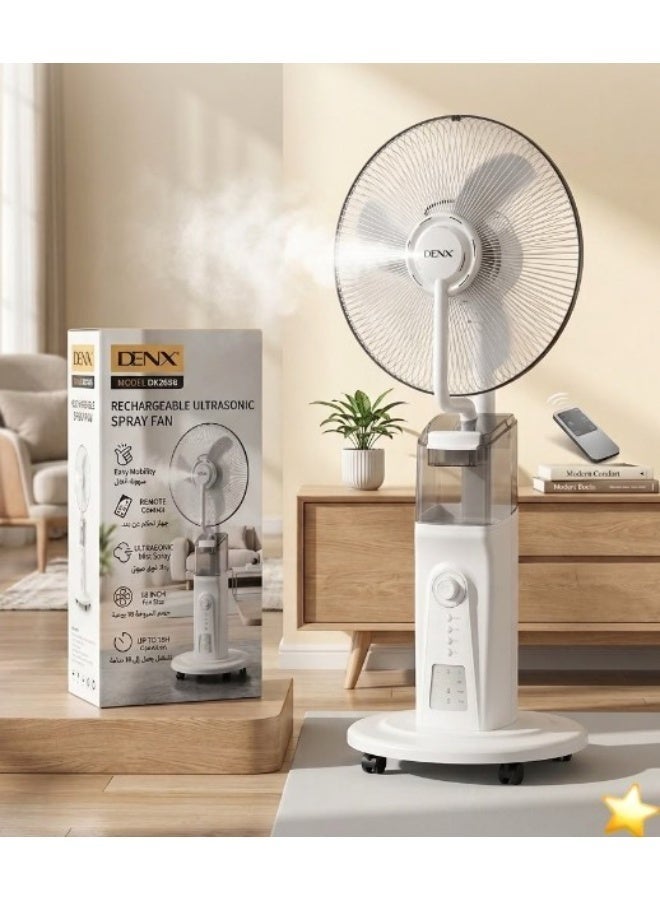 Dinex Rechargeable instant cooling oscillating mist fan. - Image 1