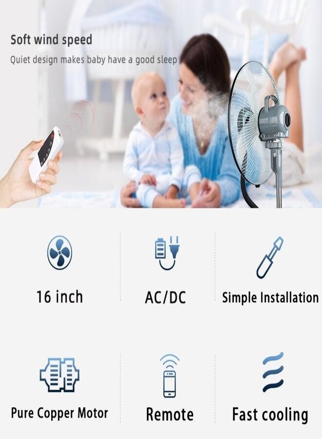Dinex Rechargeable instant cooling oscillating mist fan. - Image 3