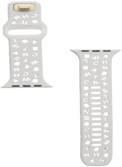 Silicone Band for Apple Watch Ultra/Series 9 / Series 8 / Series 7 / Series 6 / Series 5 49mm / 45mm / 44mm / 42mm Light Grey