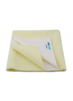 Cozymat Dry Sheet Quick Waterproof Breathable Bed Protector & Crib Sheet (Size: 140Cm X 100Cm) Yellow, Large  - Image 1