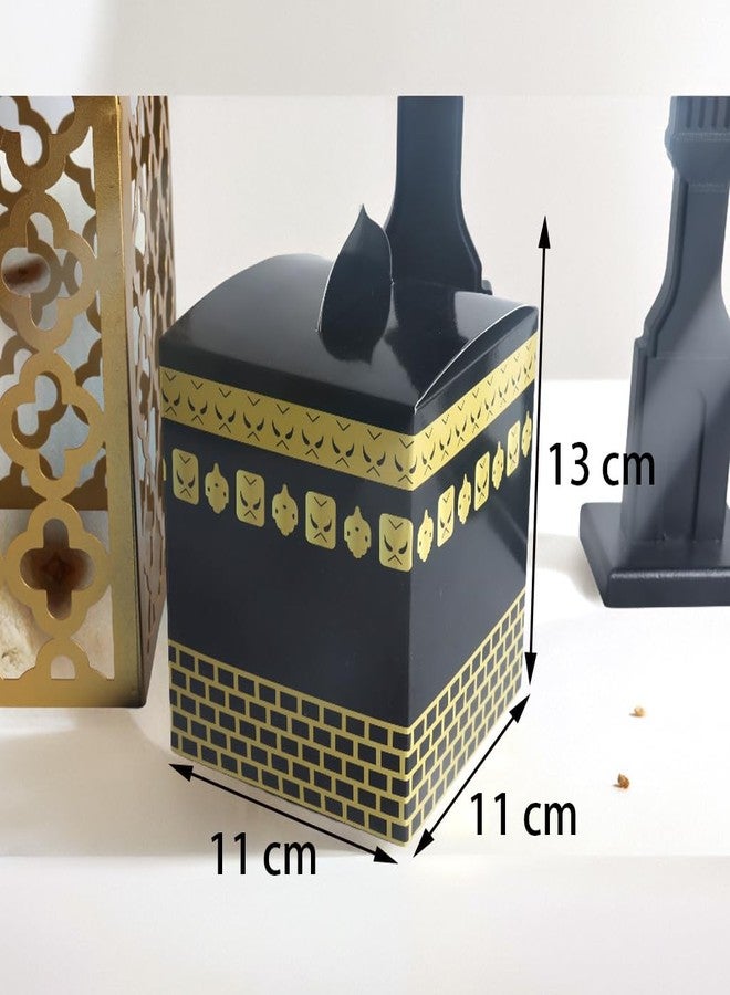 Crazy Night Hajj Mubarak 5.11'' Gift Box,Elegant Paper Gift Packaging for Hajj & Umrah Celebration, Islamic Party Favor Box (12) - Image 2