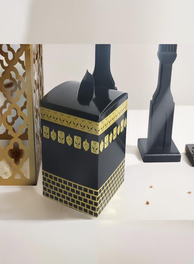 Crazy Night Hajj Mubarak 5.11'' Gift Box,Elegant Paper Gift Packaging for Hajj & Umrah Celebration, Islamic Party Favor Box (12) - Image 4