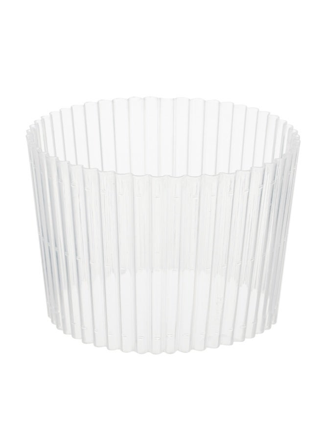 Restaurantware SLEEVES ONLY: Bev Tek Coffee Cup Sleeves, 1000 Ripple Design Hot Cup Sleeves - Fits 12-, 16-, & 24-OZ Cups, Disposable, Clear Plastic Cold Cup Sleeves, For Hot & Cold Drinks  - Image 1