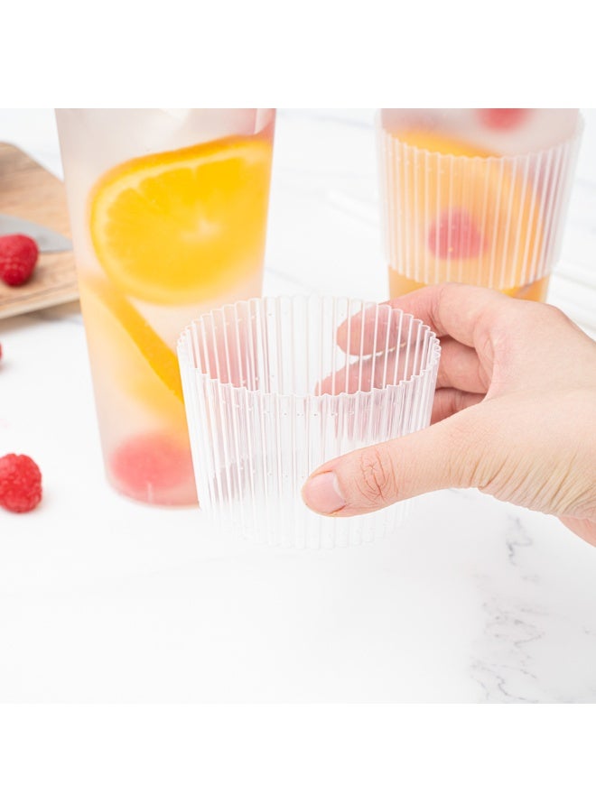 Restaurantware SLEEVES ONLY: Bev Tek Coffee Cup Sleeves, 1000 Ripple Design Hot Cup Sleeves - Fits 12-, 16-, & 24-OZ Cups, Disposable, Clear Plastic Cold Cup Sleeves, For Hot & Cold Drinks  - Image 5