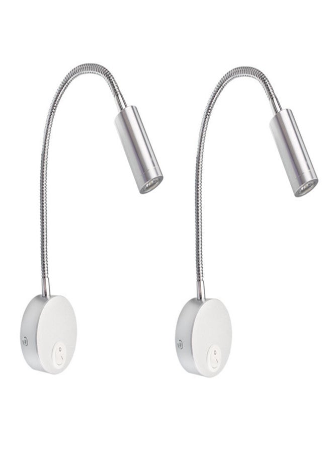 3W LED hose wall lamp, hotel bedside reading light, wall mounted painting light, book light with switch USB interface, 2pcs