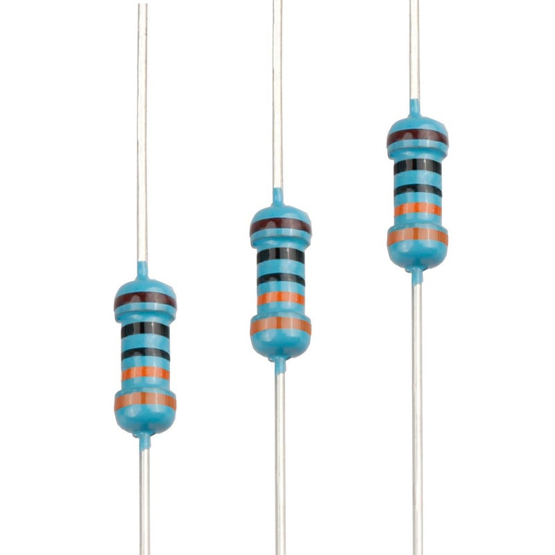 EDGELEC Store 100pcs 330 ohm Resistor 1/4w (0.25 Watt) ±1% Tolerance Metal Film Fixed Resistor, Multiple Values of Resistance Optional - Image 1