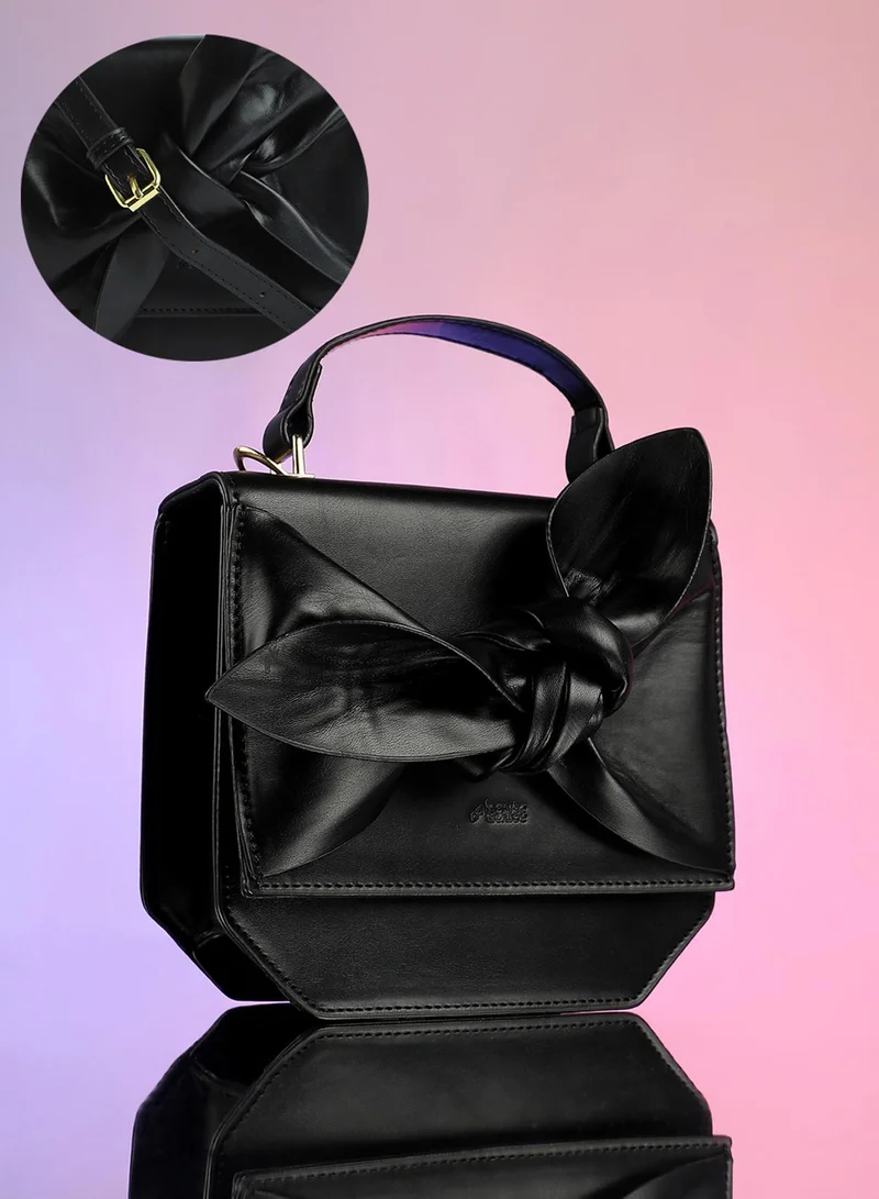 Haute Sauce  Solid Magnet Lock Regular Vegan Leather Hand Bag For Women for Women | Best Price UAE