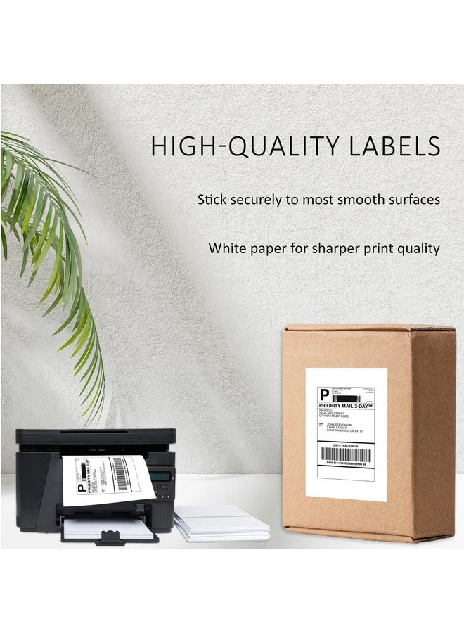 PACKZON Shipping Labels With Self Adhesive, Square Corner, For Laser & Inkjet Printers, 8.5 X 5.5 Inches, White, Pack Of 200 Label - Image 2