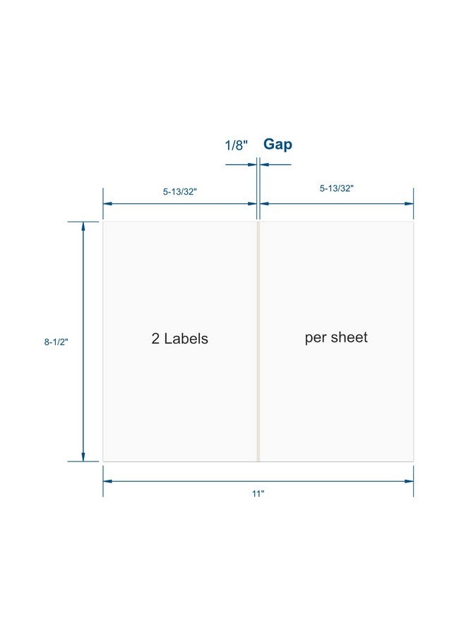 PACKZON Shipping Labels With Self Adhesive, Square Corner, For Laser & Inkjet Printers, 8.5 X 5.5 Inches, White, Pack Of 200 Label - Image 3