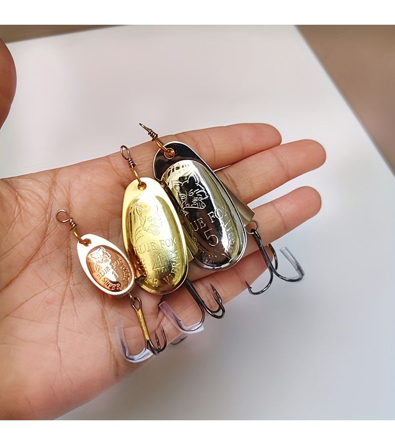 2 Glitter Long Cast Spinnerbaits For Fishing High Quality Lures Rose Golden 2 Pieces 10g Suitable For Freshwater And Saltwater Bass Trout Game Fish - Image 4